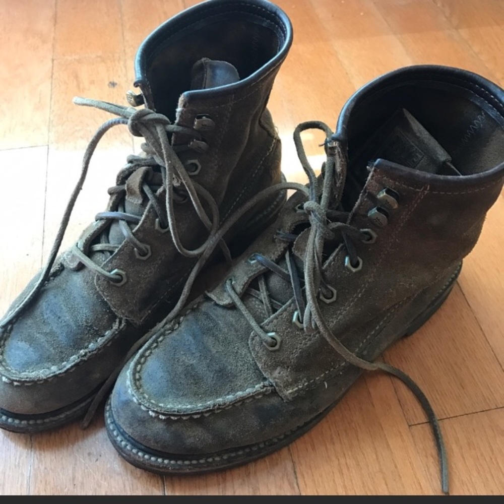 Frye tan combat boots (sz 7)